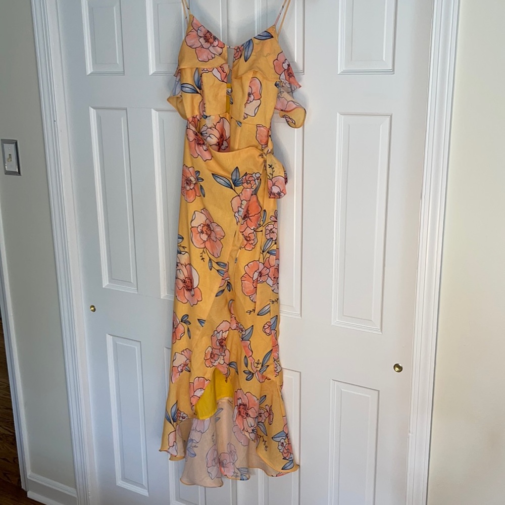 Floral midi dress.